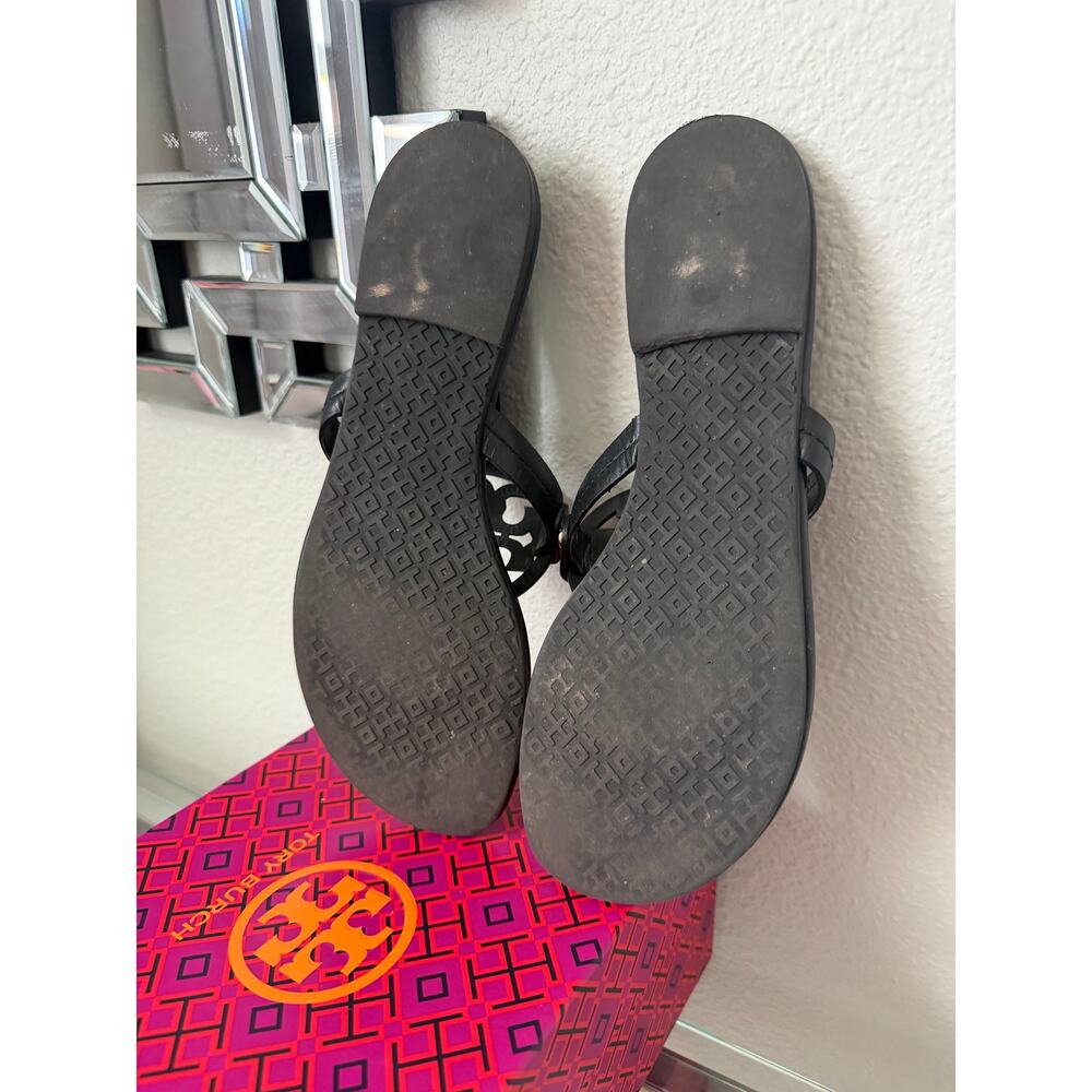 Tory Burch Miller Sandals Black Patent Size 8.5 - Picture 5 of 5